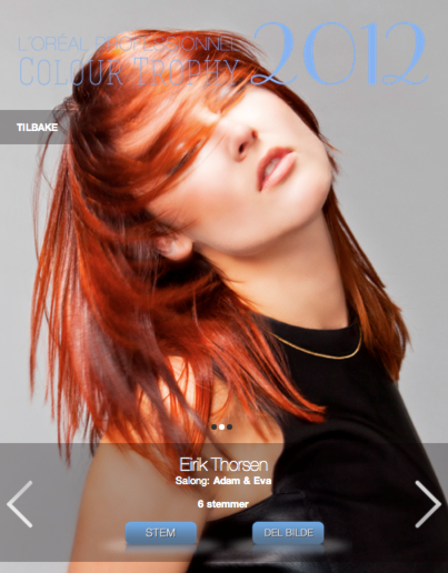 Loreal Color Trophy 2012 finalist: Eirik Thorsen / Adam og Eva Grensen